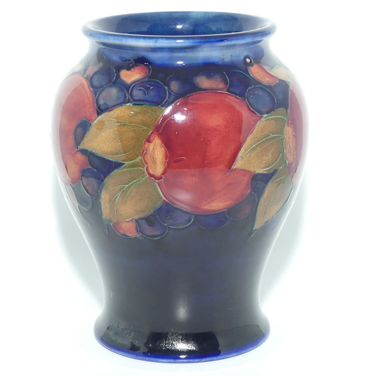 William Moorcroft Pomegranate bulbous vase (Open Pomegranate; c1928-1945)