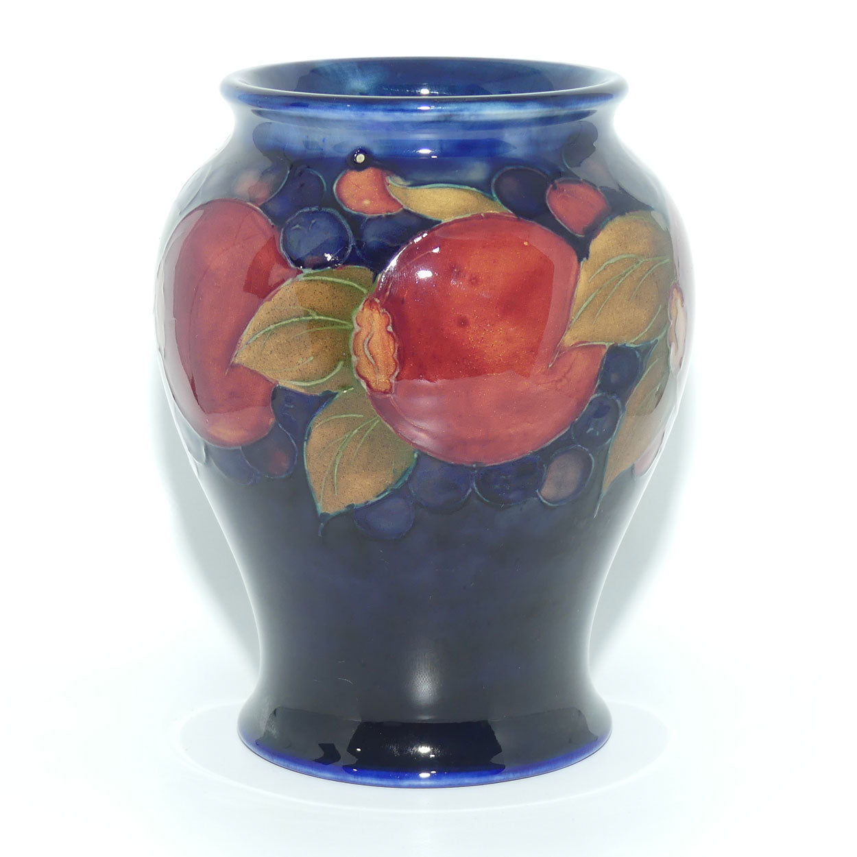 William Moorcroft Pomegranate bulbous vase (Open Pomegranate; c1928-1945)