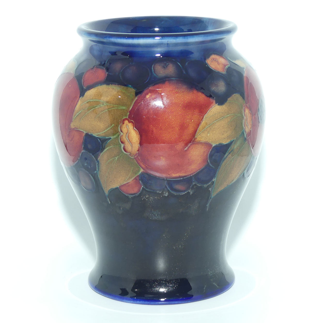 William Moorcroft Pomegranate bulbous vase (Open Pomegranate; c1928-1945)