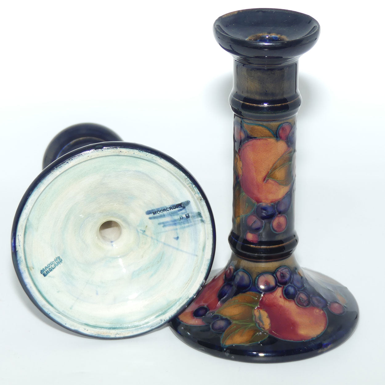 William Moorcroft Pomegranate candlesticks | Pair