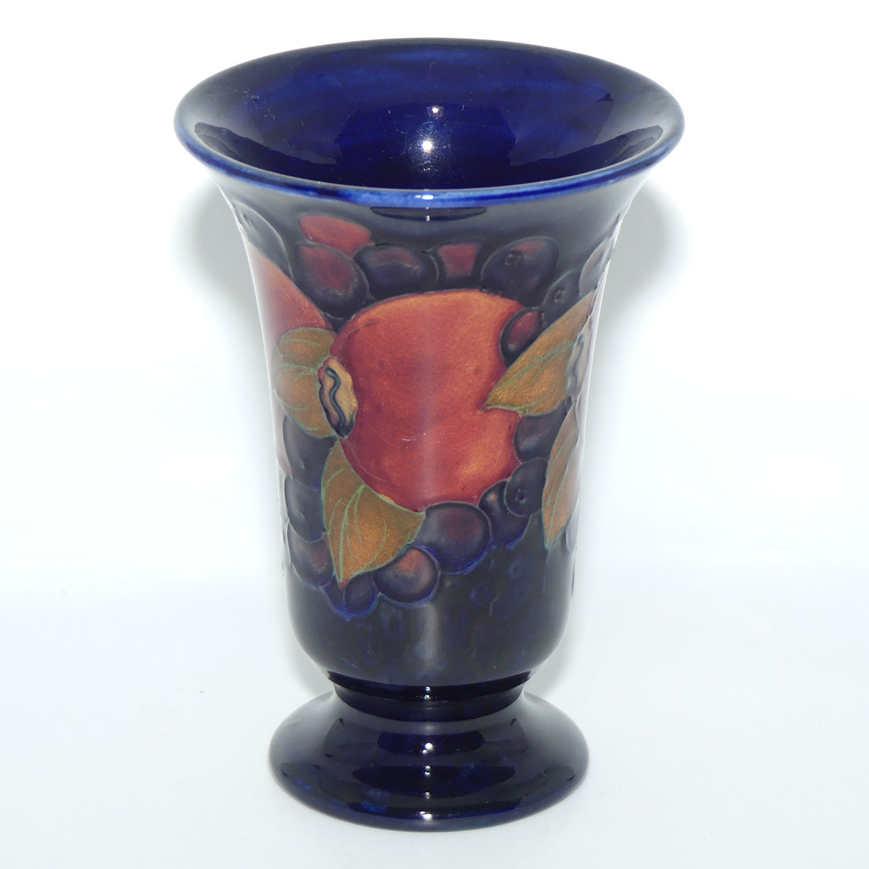 William Moorcroft Pomegranate footed trumpet vase