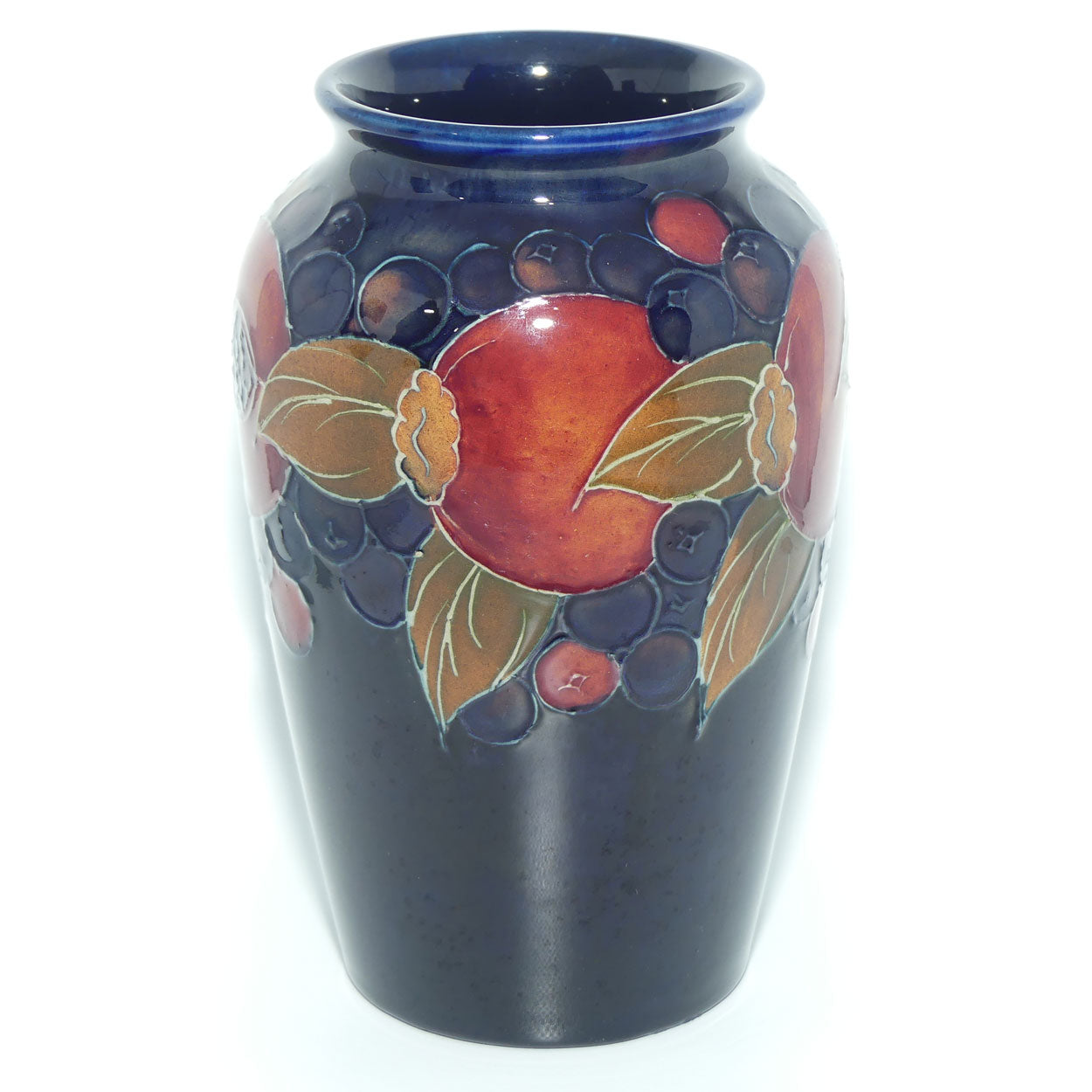 William Moorcroft Pomegranate vase (Open - Green Initials)