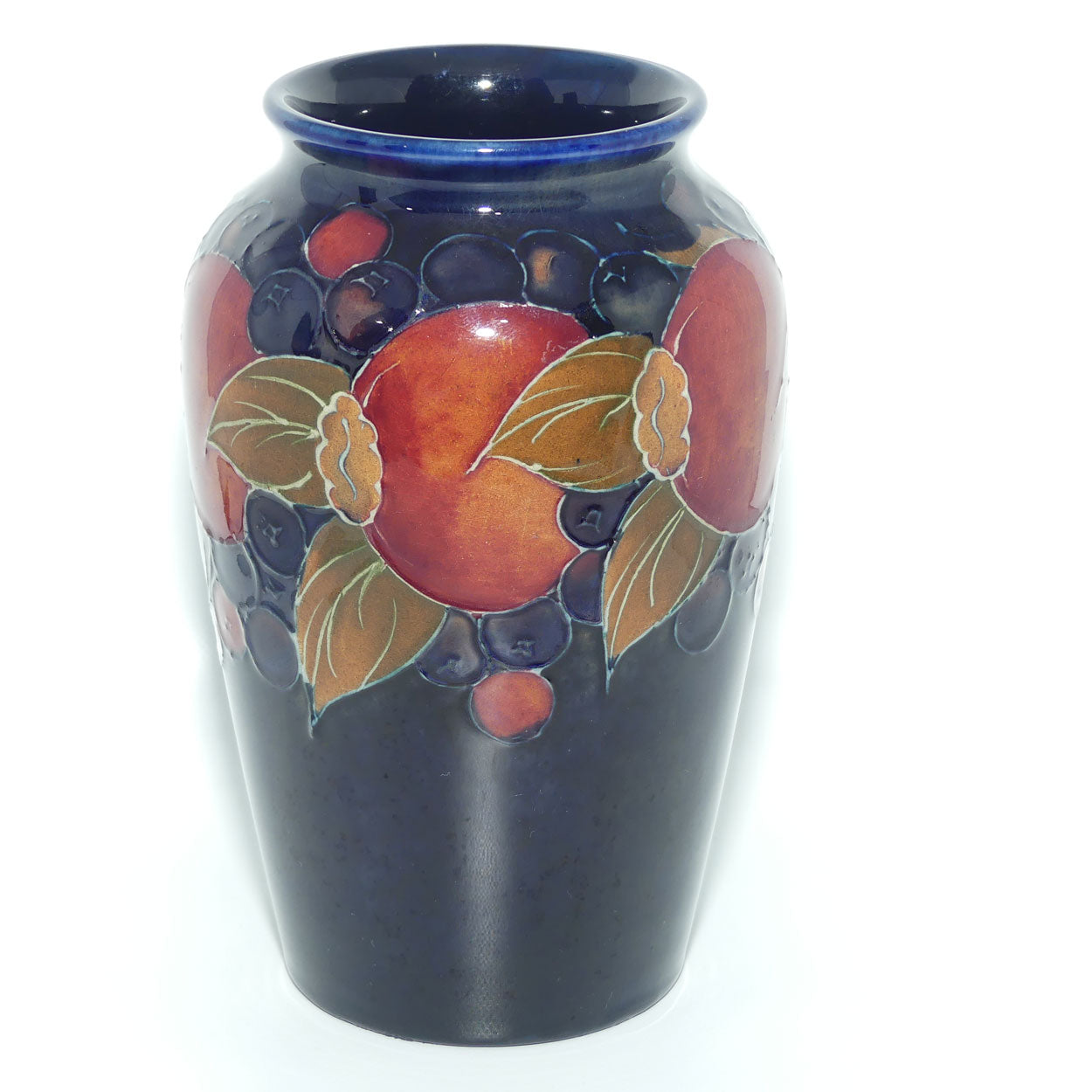 William Moorcroft Pomegranate vase (Open - Green Initials)