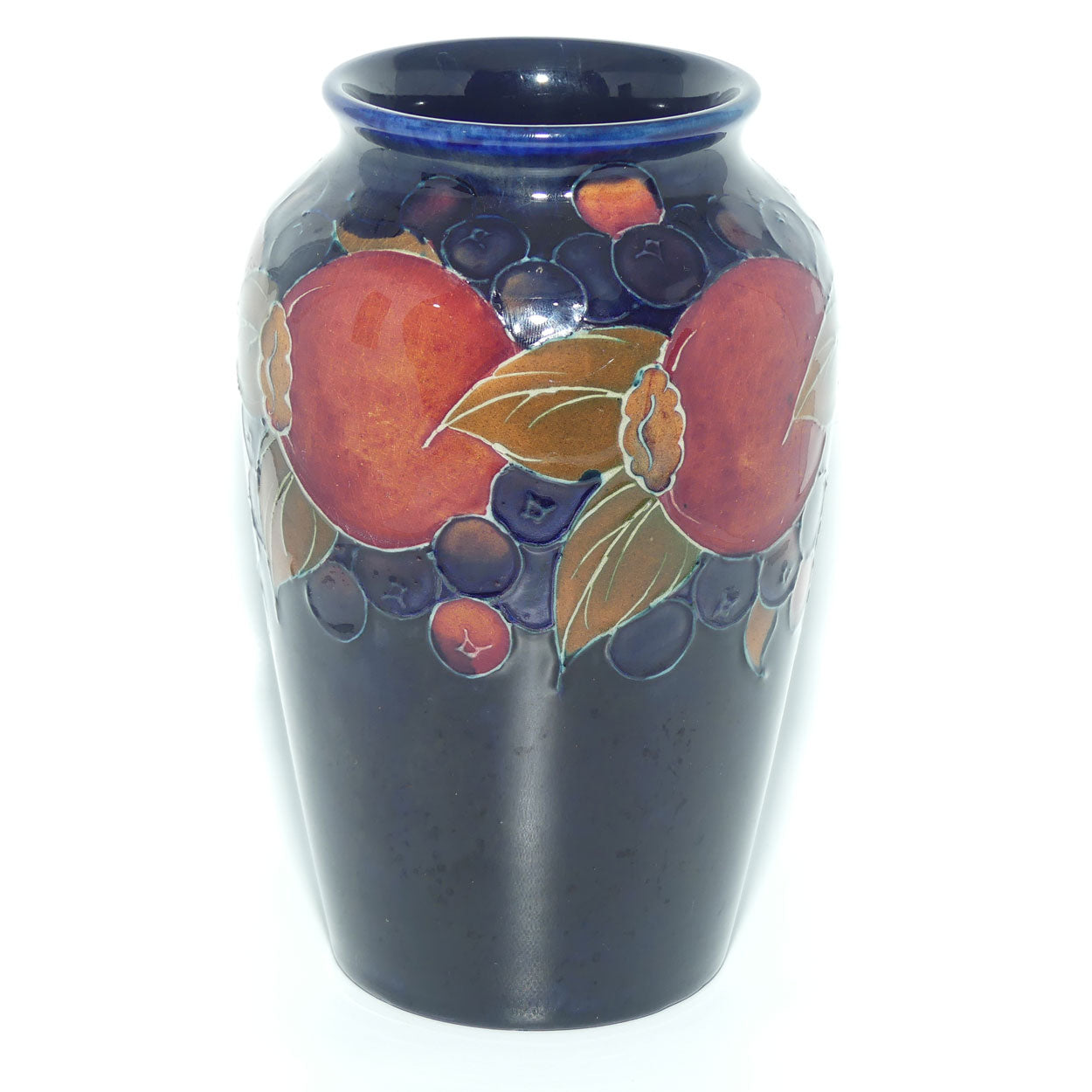 William Moorcroft Pomegranate vase (Open - Green Initials)