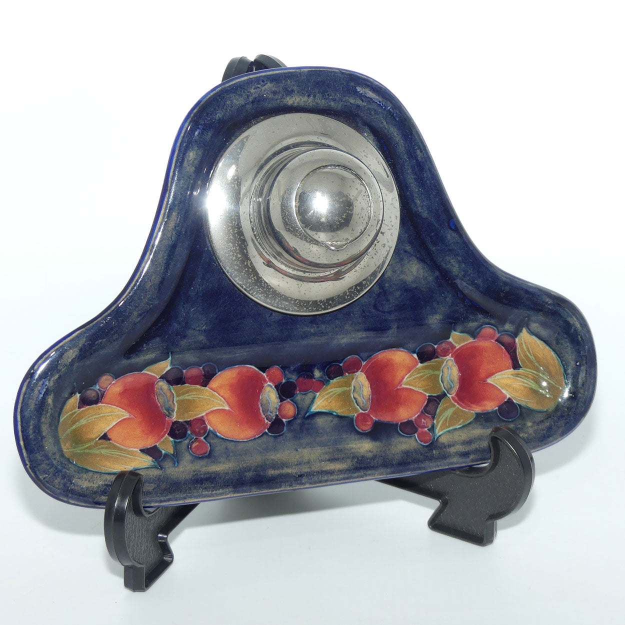 William Moorcroft Pomegranate Pen Tray and Ink Well