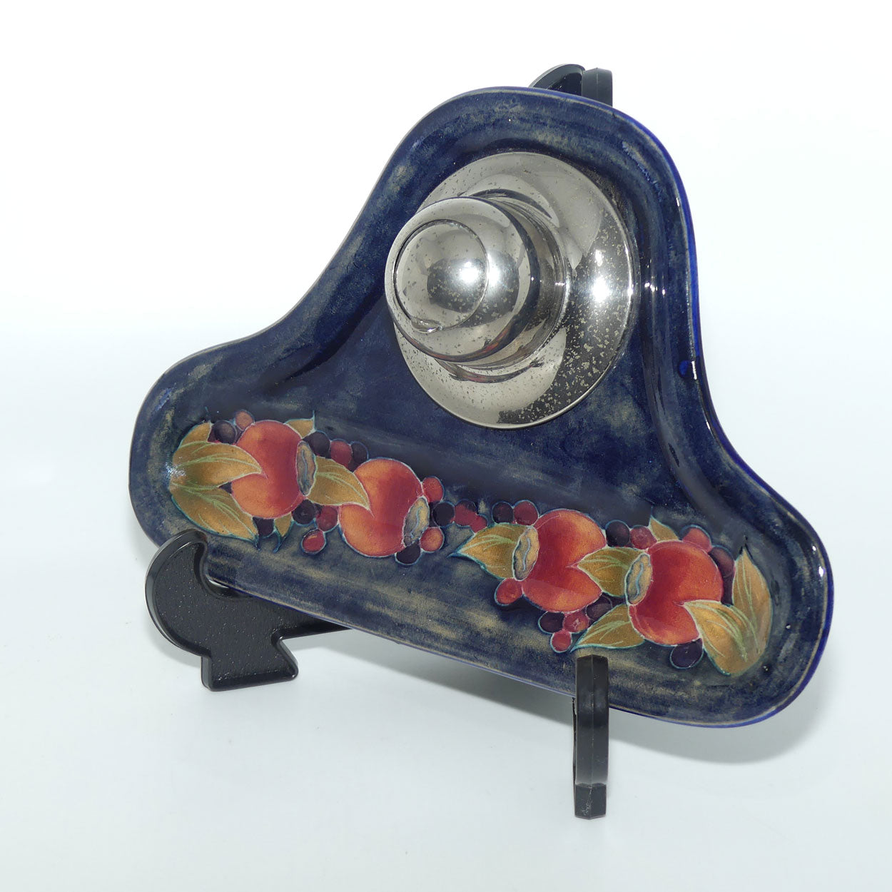 William Moorcroft Pomegranate Pen Tray and Ink Well