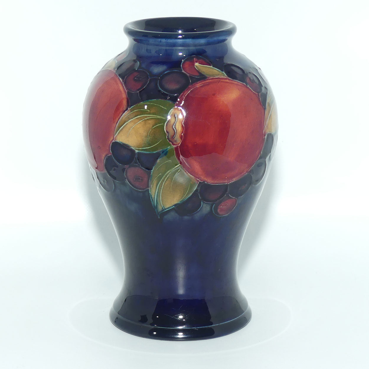 William Moorcroft Pomegranate reverse bulbous vase