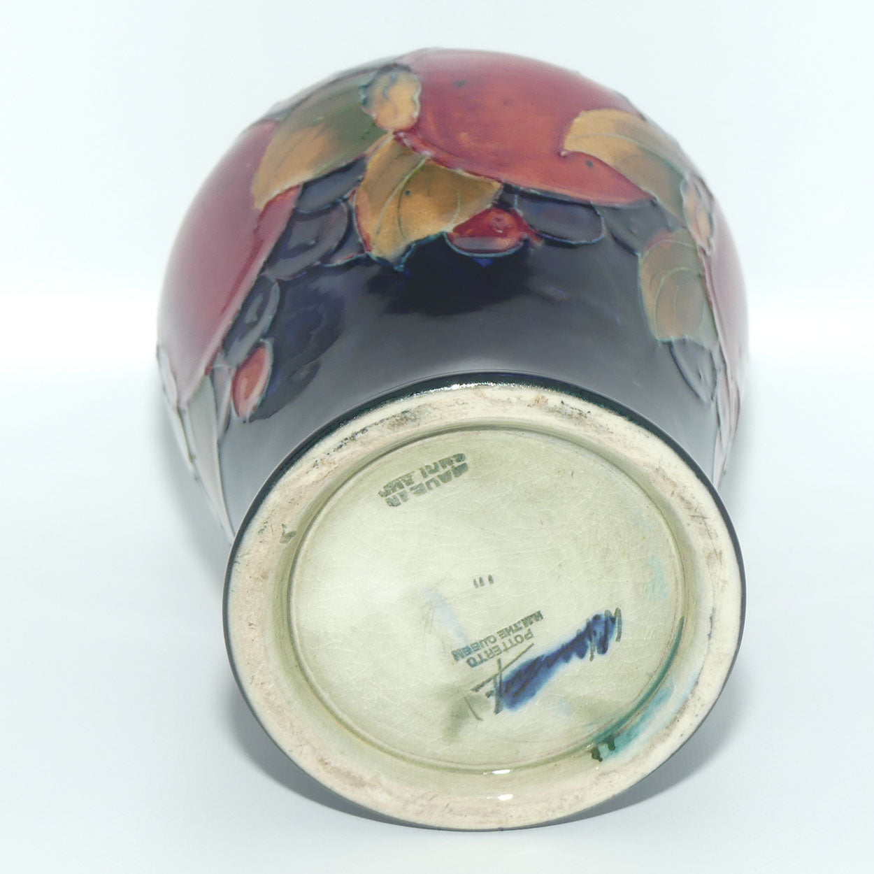 William Moorcroft Pomegranate reverse tapering vase