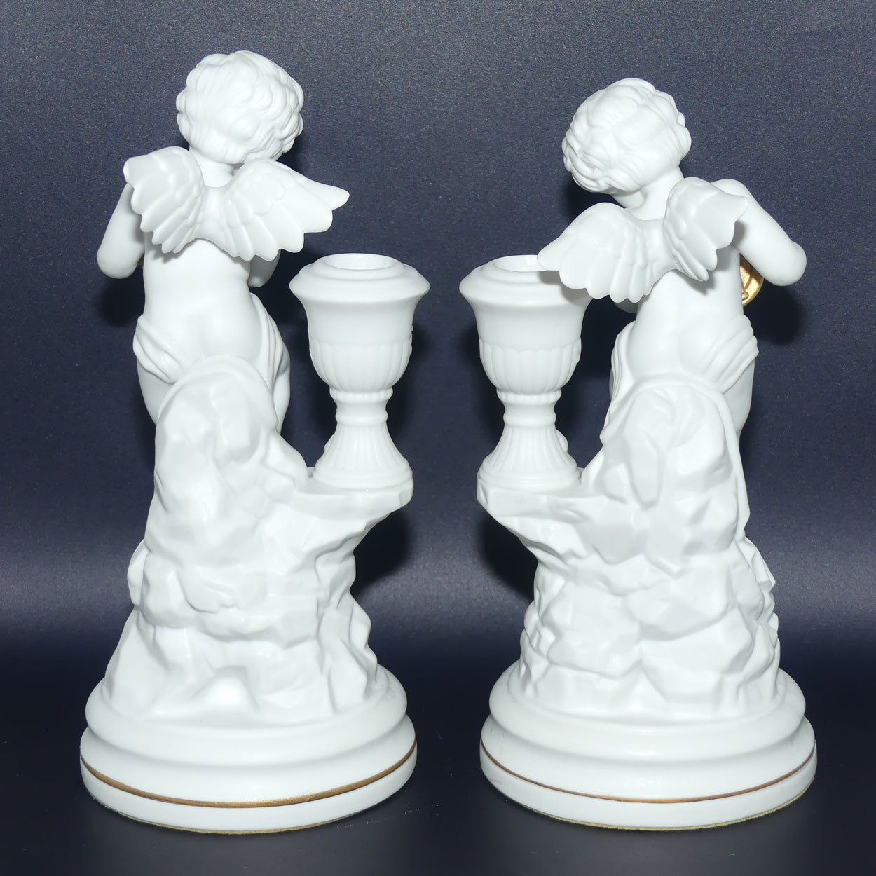 Franklin Mint | Amarini de Pompeii Cherub Candlesticks by Gianni Benvenuti