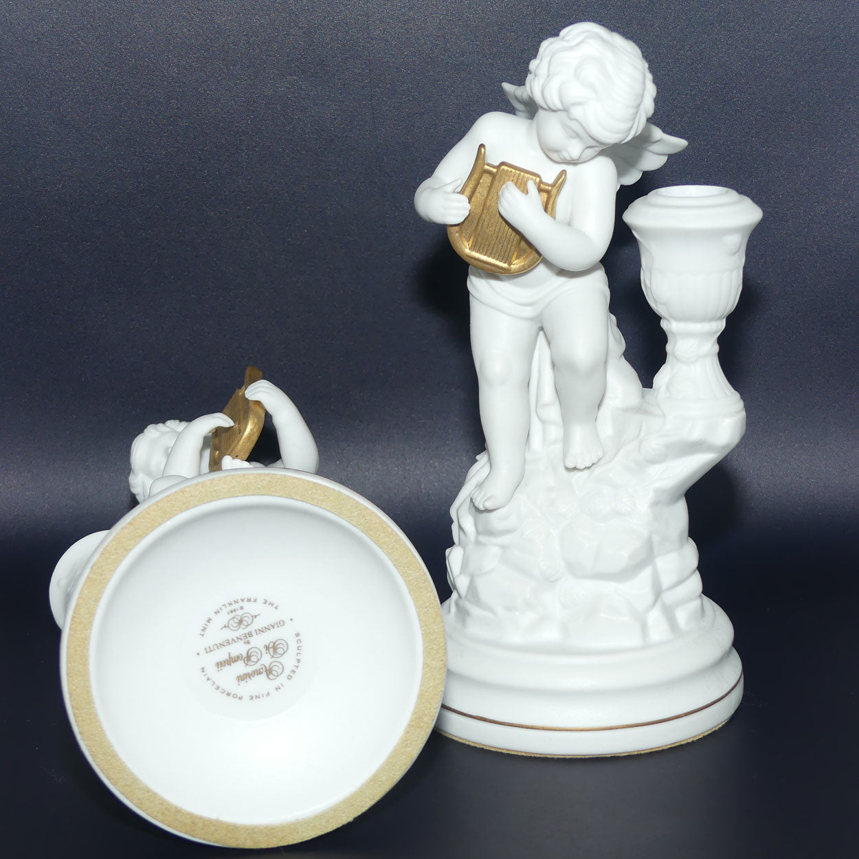 Franklin Mint | Amarini de Pompeii Cherub Candlesticks by Gianni Benvenuti