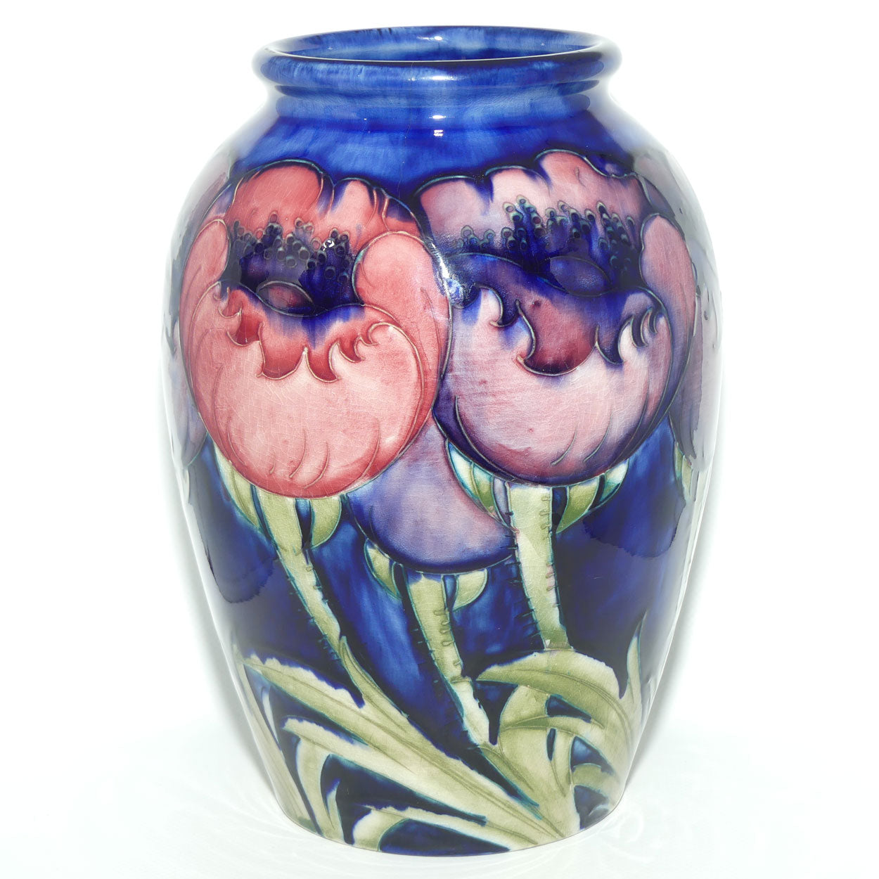 William Moorcroft Poppies 276/9 vase | Large Poppies