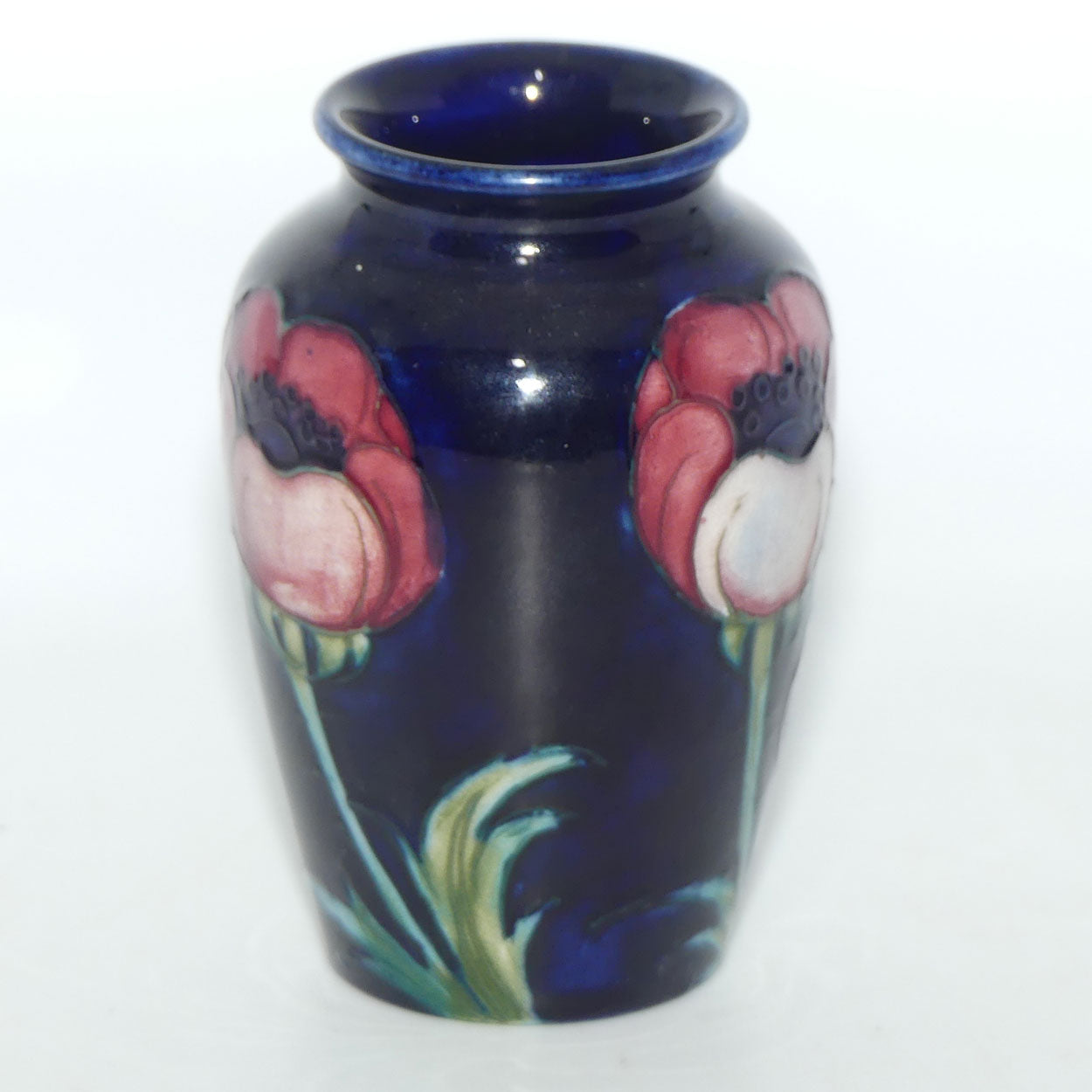 William Moorcroft Poppies miniature vase #1 (Large Poppies)