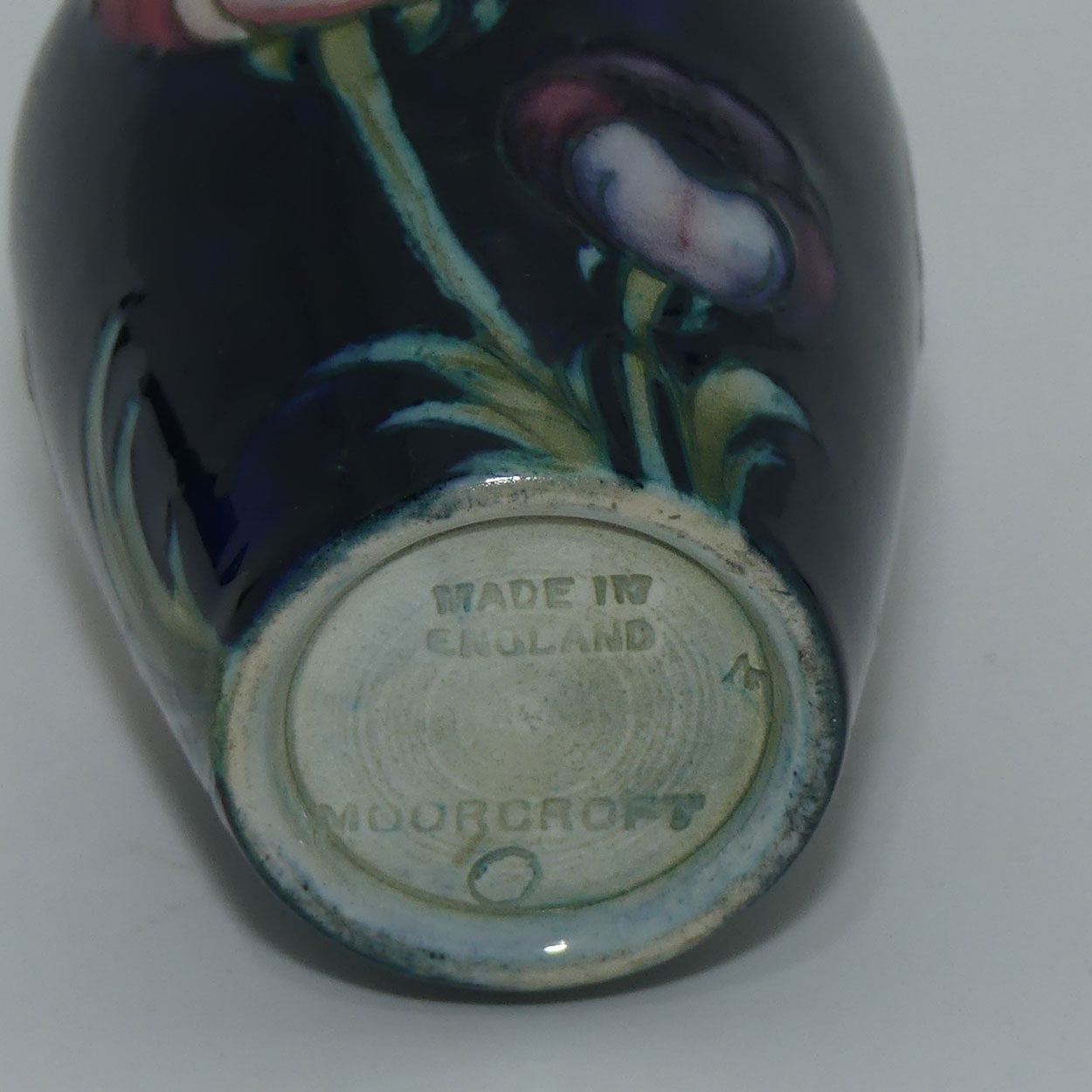 William Moorcroft Poppies miniature vase #1 (Large Poppies)