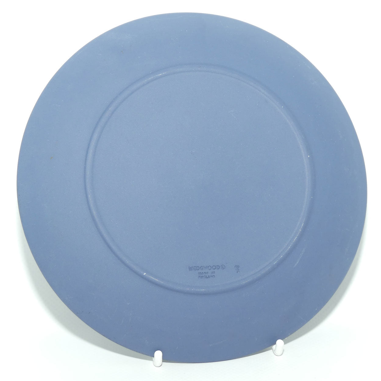 Wedgwood Jasper | White on Portland Blue plate | Roman and 4 Muses | #1 | 16.7cm diam