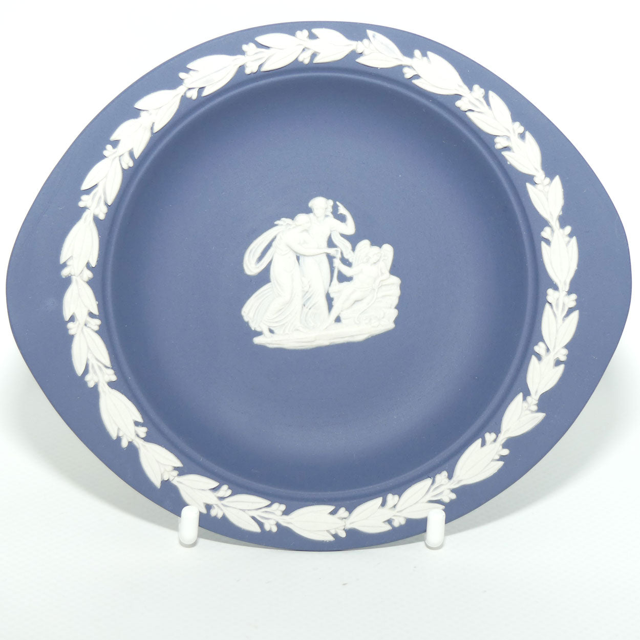 Wedgwood Jasper | White on Portland Blue | Oval shape Maidens and Cupid tray