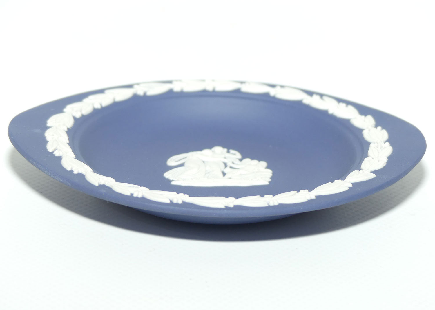 Wedgwood Jasper | White on Portland Blue | Oval shape Maidens and Cupid tray