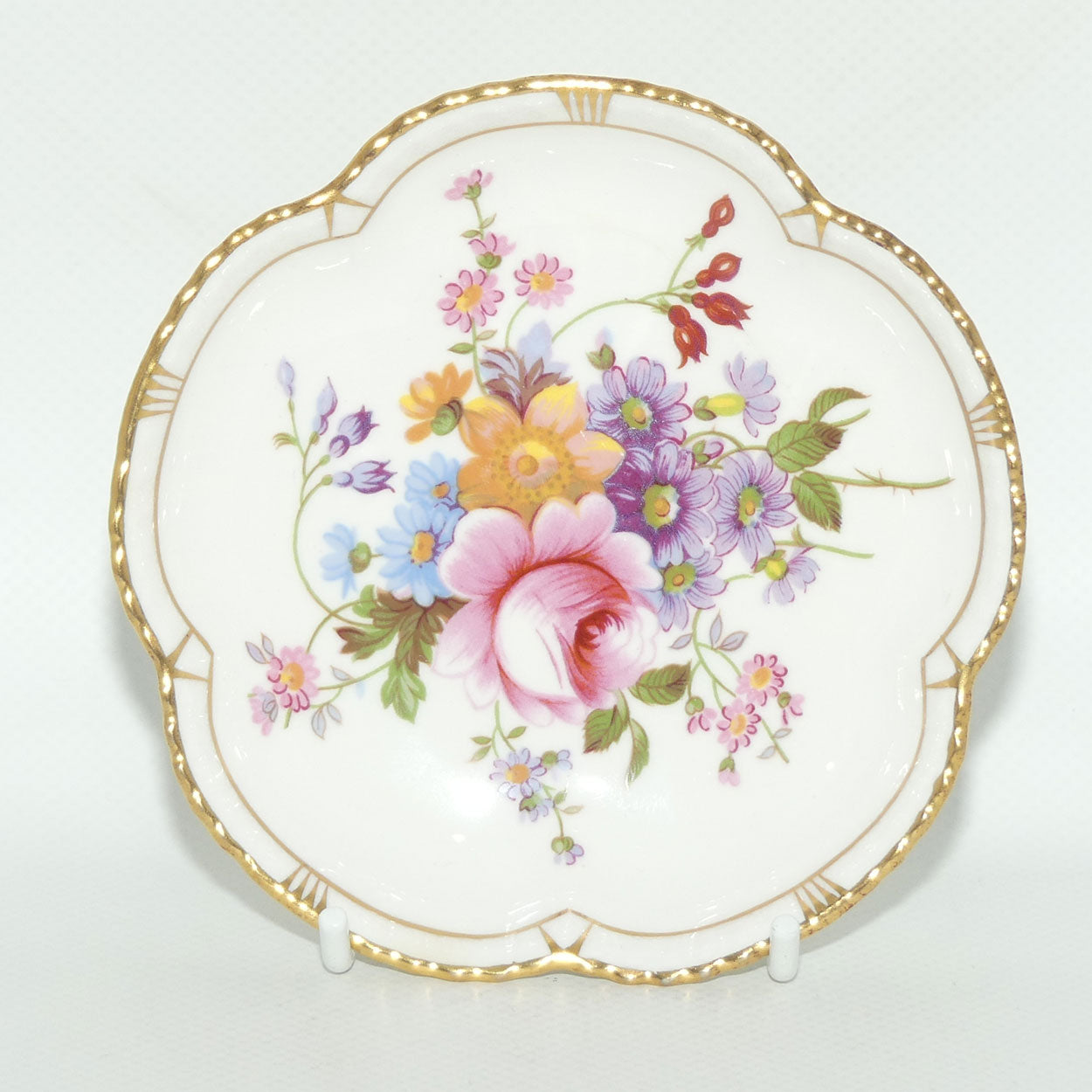 Royal Crown Derby Derby Posies gilt trim pin dish | 11.5cm diam