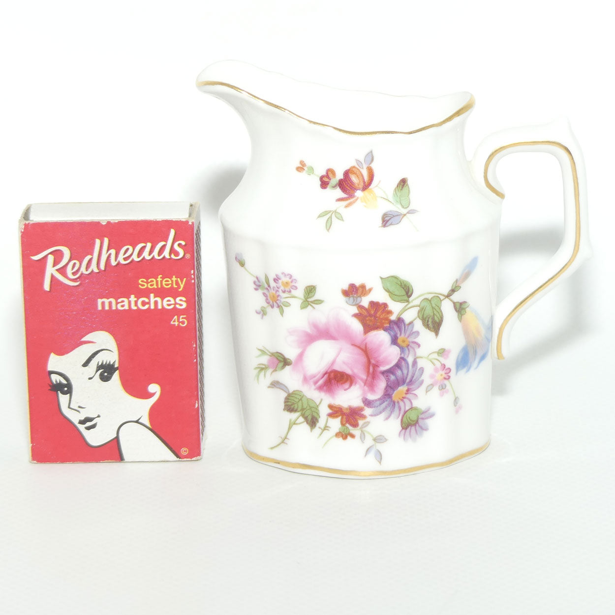 Royal Crown Derby Derby Posies Cream Jug | Oval Shape | red backstamp