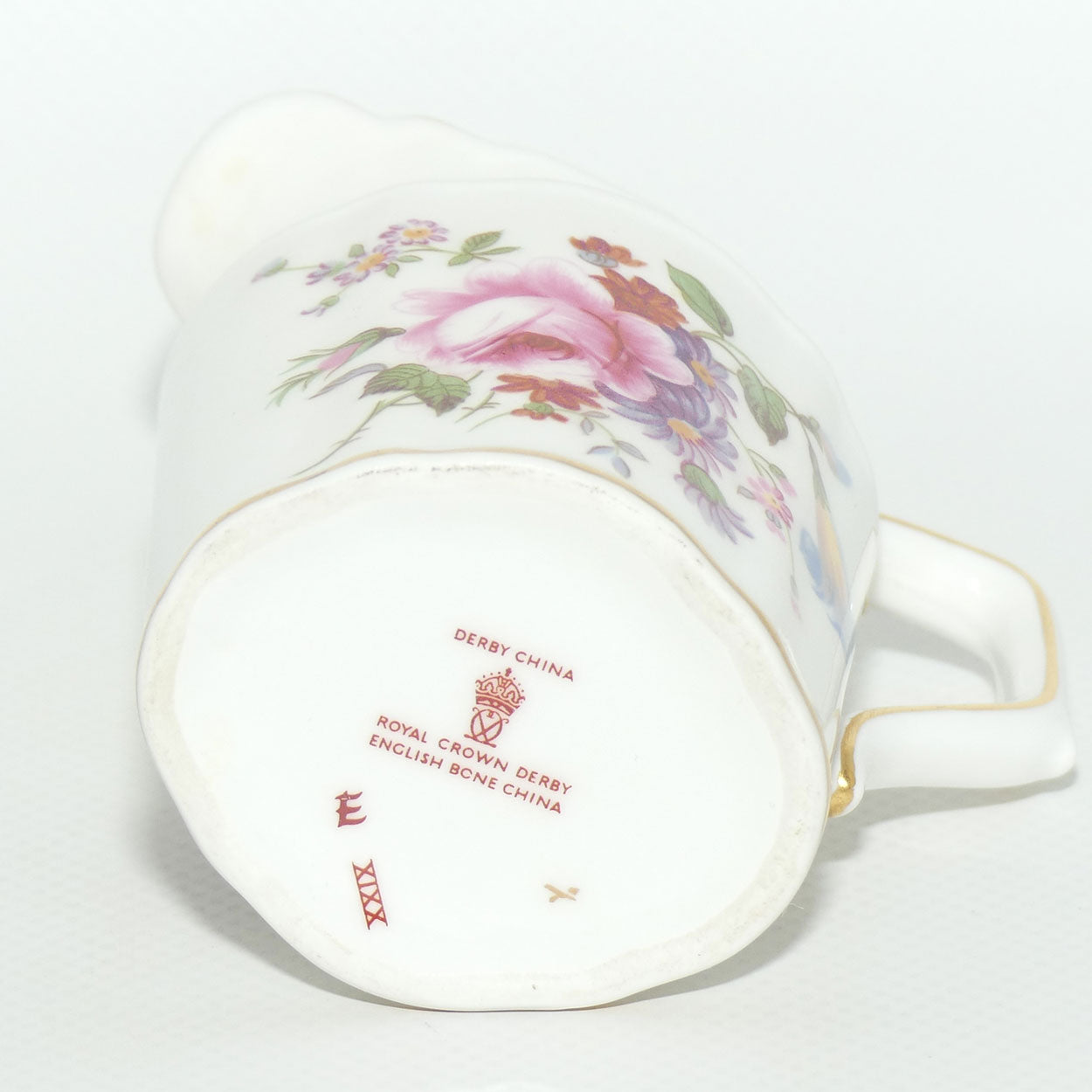 Royal Crown Derby Derby Posies Cream Jug | Oval Shape | red backstamp
