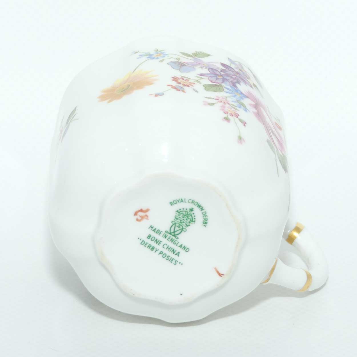 Royal Crown Derby Derby Posies coffee duo | Green Backstamp