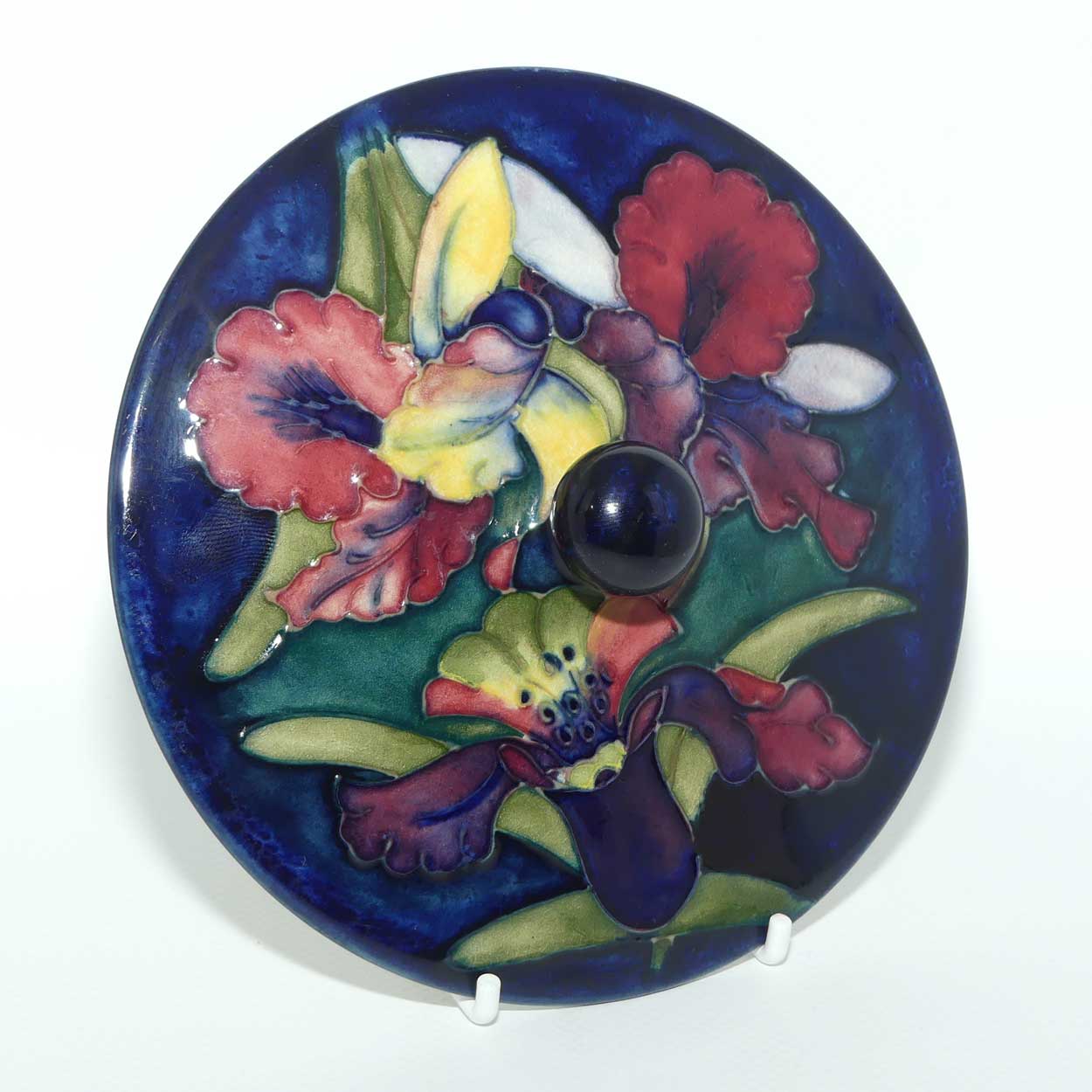 Walter Moorcroft Orchid round powder bowl
