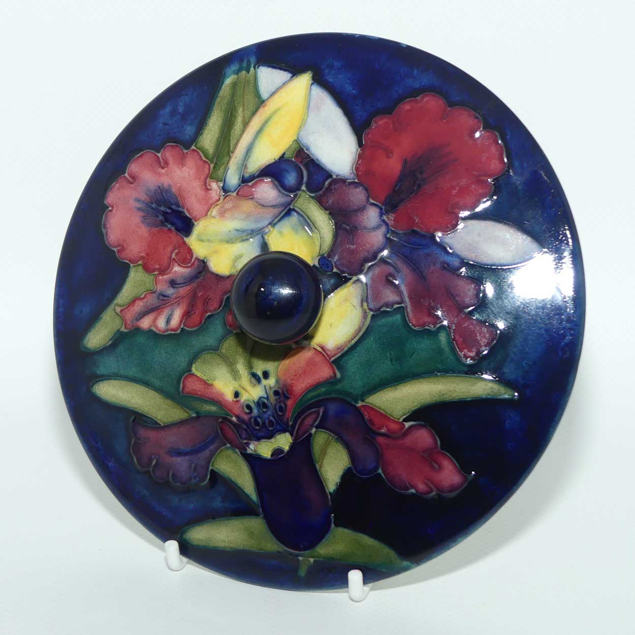 Walter Moorcroft Orchid round powder bowl