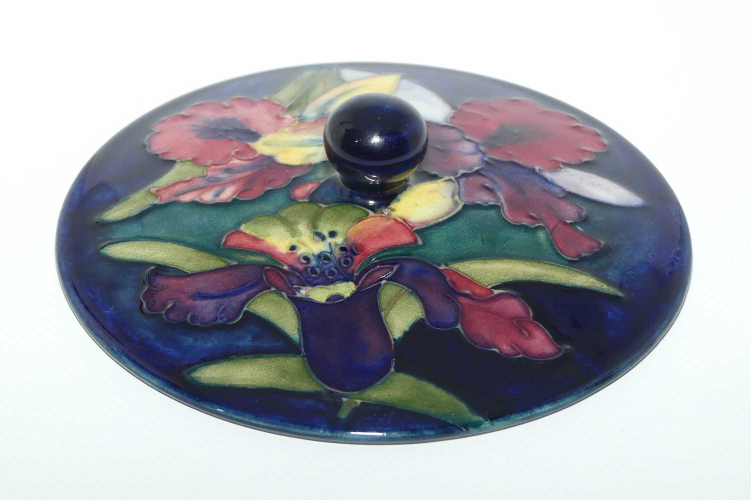 Walter Moorcroft Orchid round powder bowl