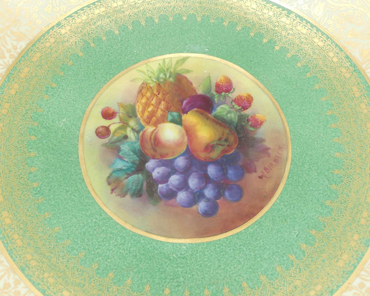 Powell, Bishop and Stonier hand painted Fruit decoration bowl