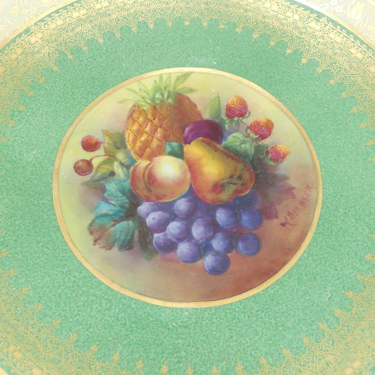 Powell, Bishop and Stonier hand painted Fruit decoration bowl