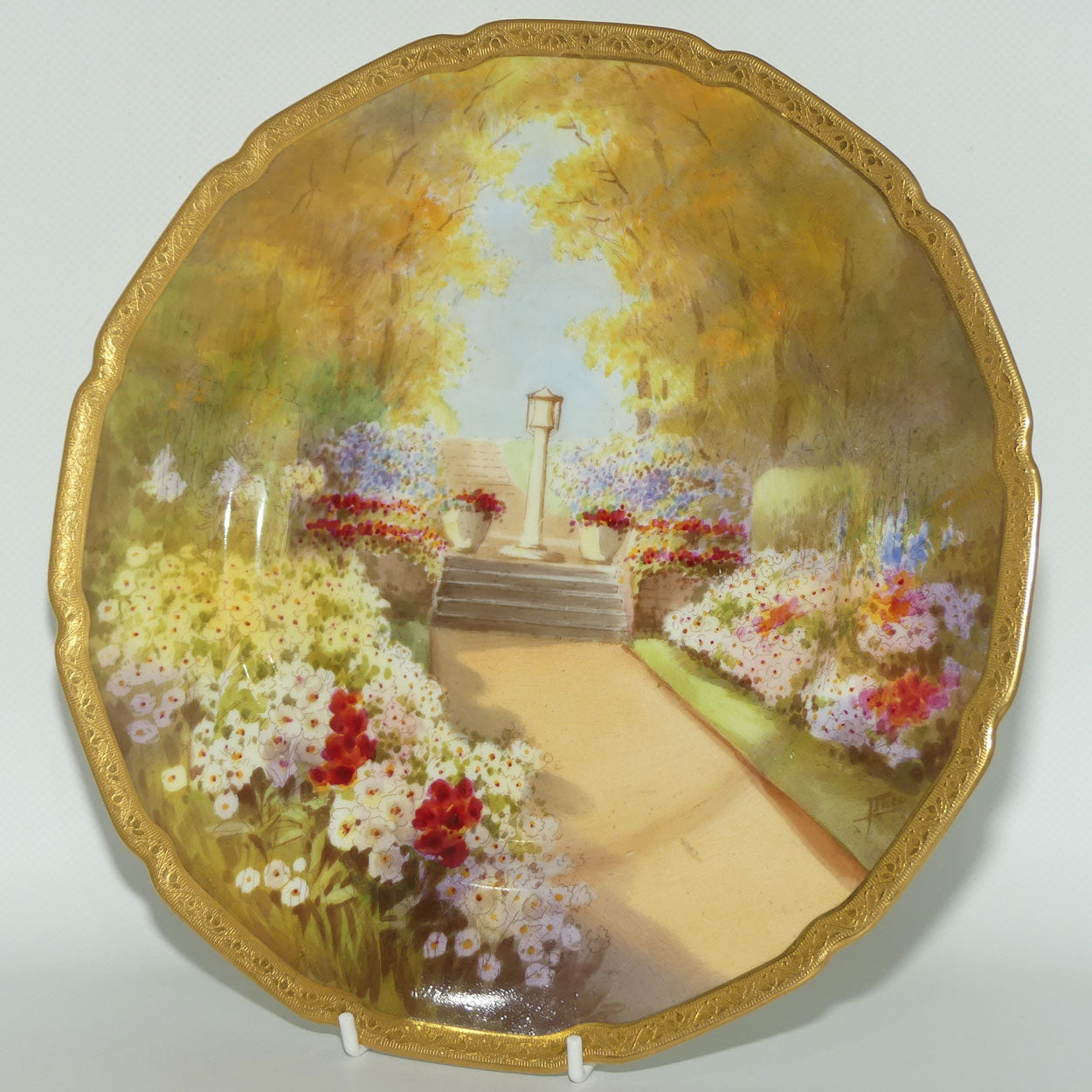 Royal Doulton hand painted Sundial at Woodside plate (Price) #1