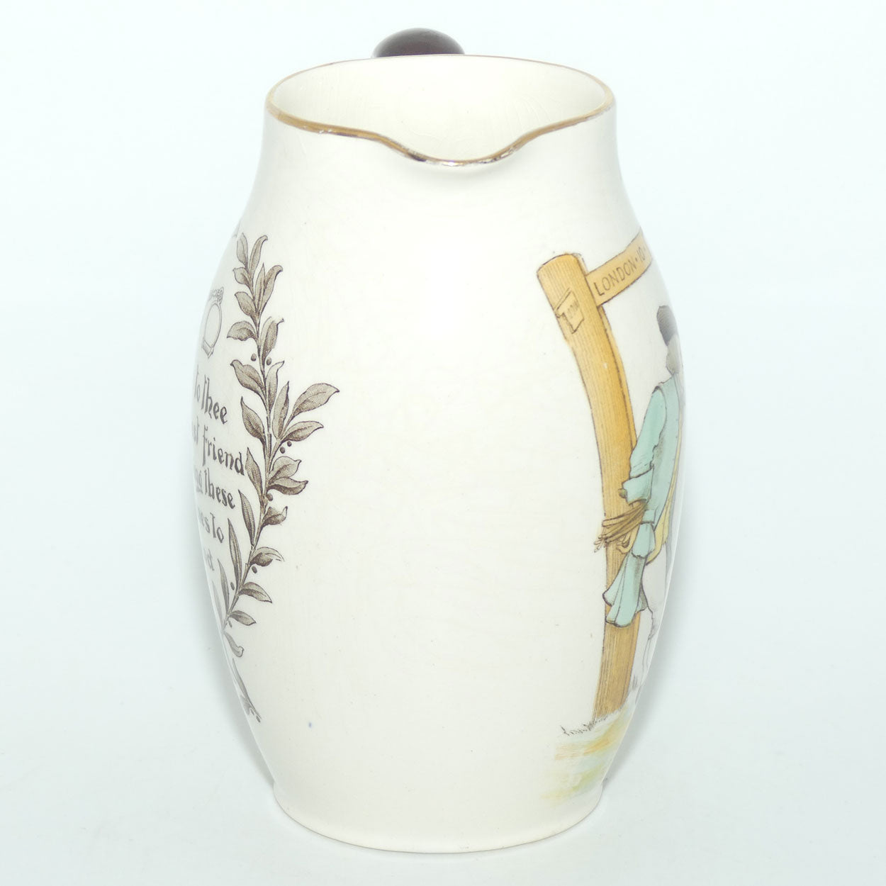 Royal Doulton Illustrated Proverbs Tavern shape jug D1748 | Fast Bind Fast Find