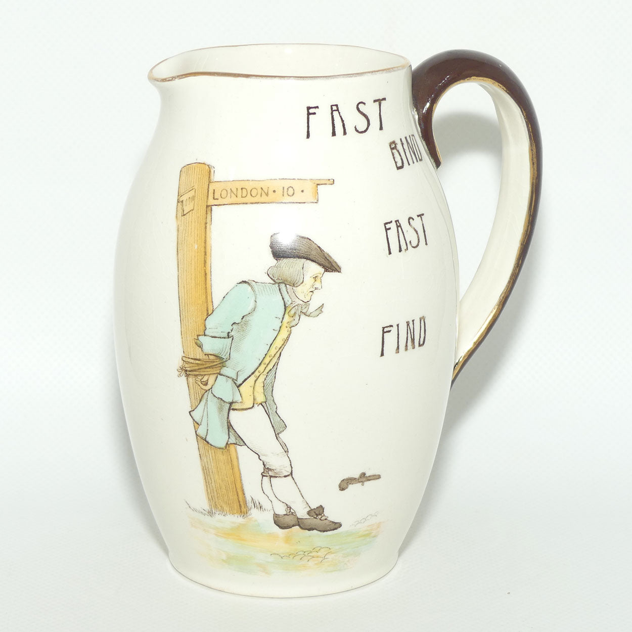 Royal Doulton Illustrated Proverbs Tavern shape jug D1748 | Fast Bind Fast Find