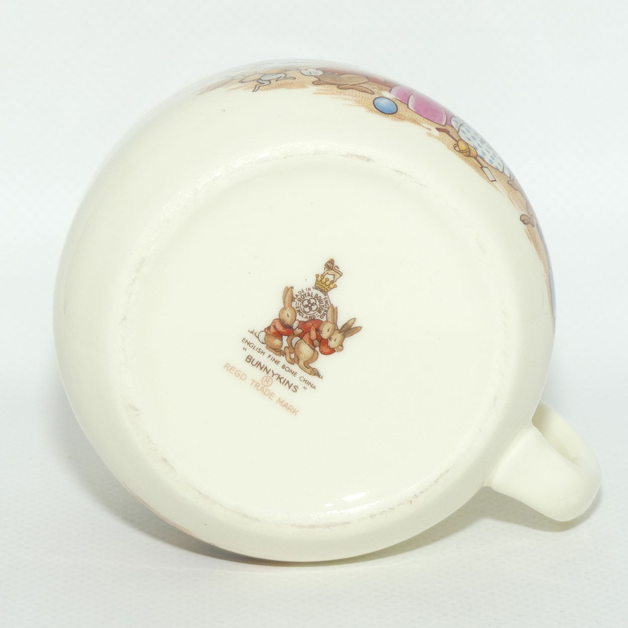 Royal Doulton Bunnykins Punch and Judy Show | Icecream on the Beach single handle Don mug