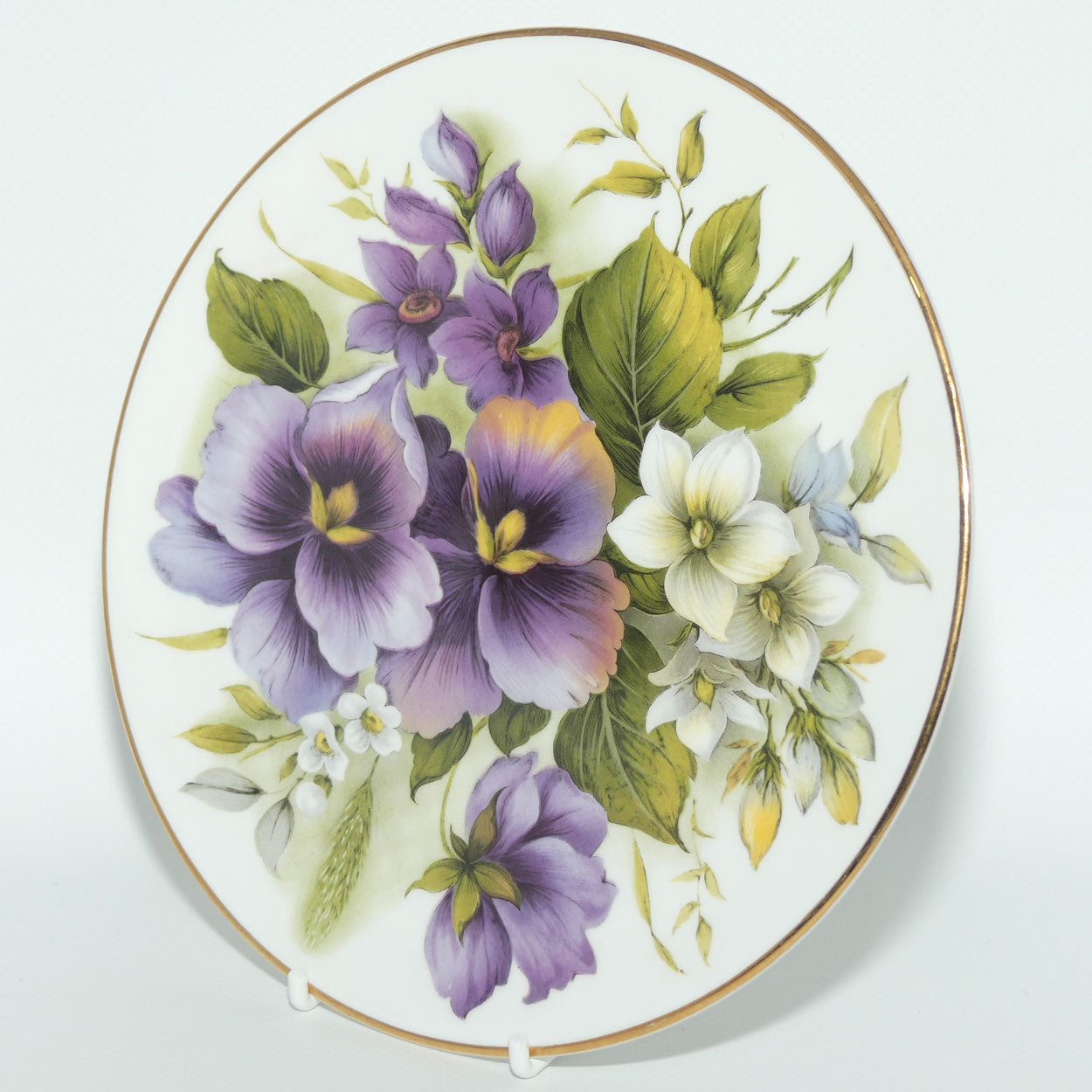 Royal Grafton Bone China Purple Pansy plate