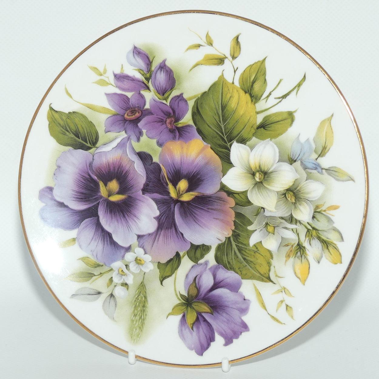 Royal Grafton Bone China Purple Pansy plate