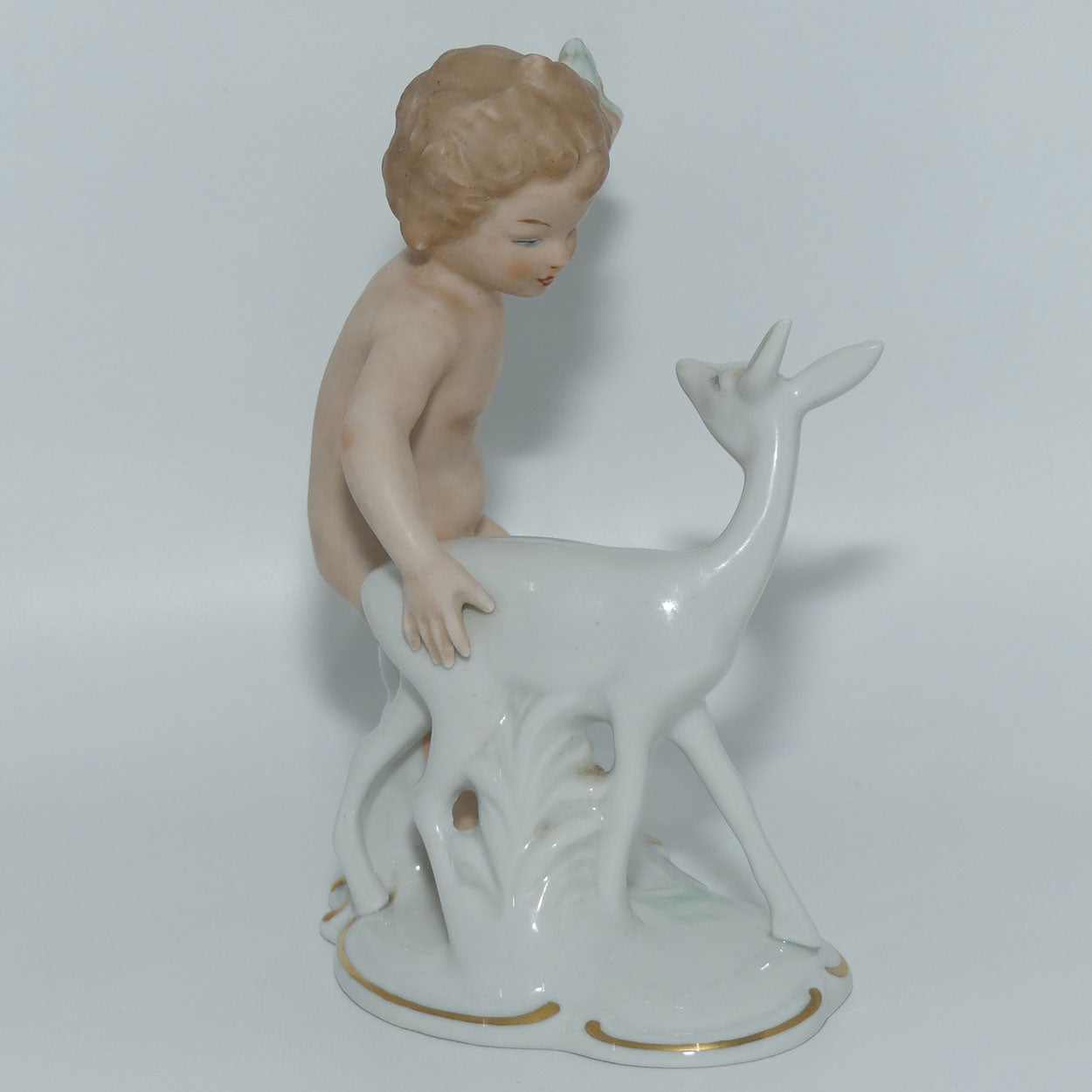 Wallendorf Porcelain figure Putto | Boy with Faun