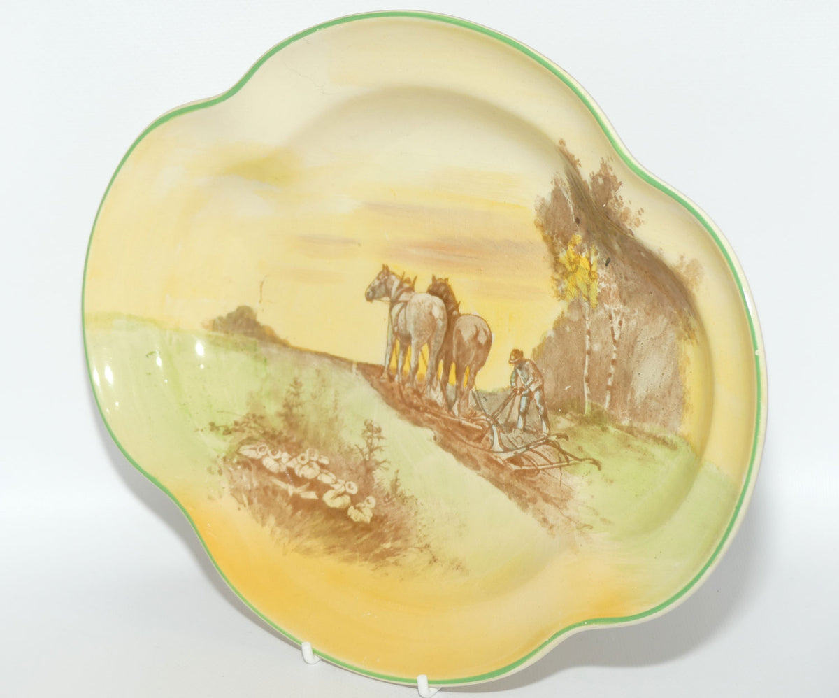Royal Doulton Ploughing large quatrefoil shape dish D5650