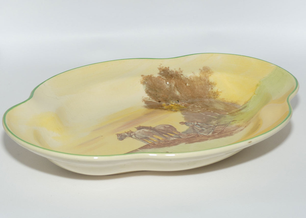 Royal Doulton Ploughing large quatrefoil shape dish D5650