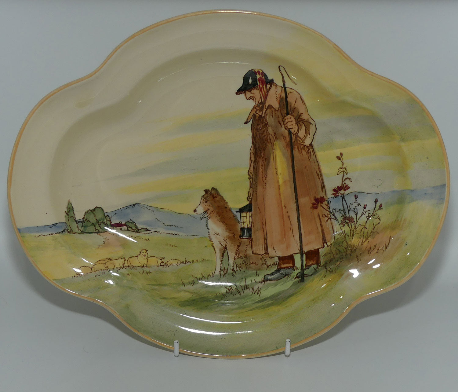 Royal Doulton Cotswold Shepherd quatrefoil shape bowl D5561