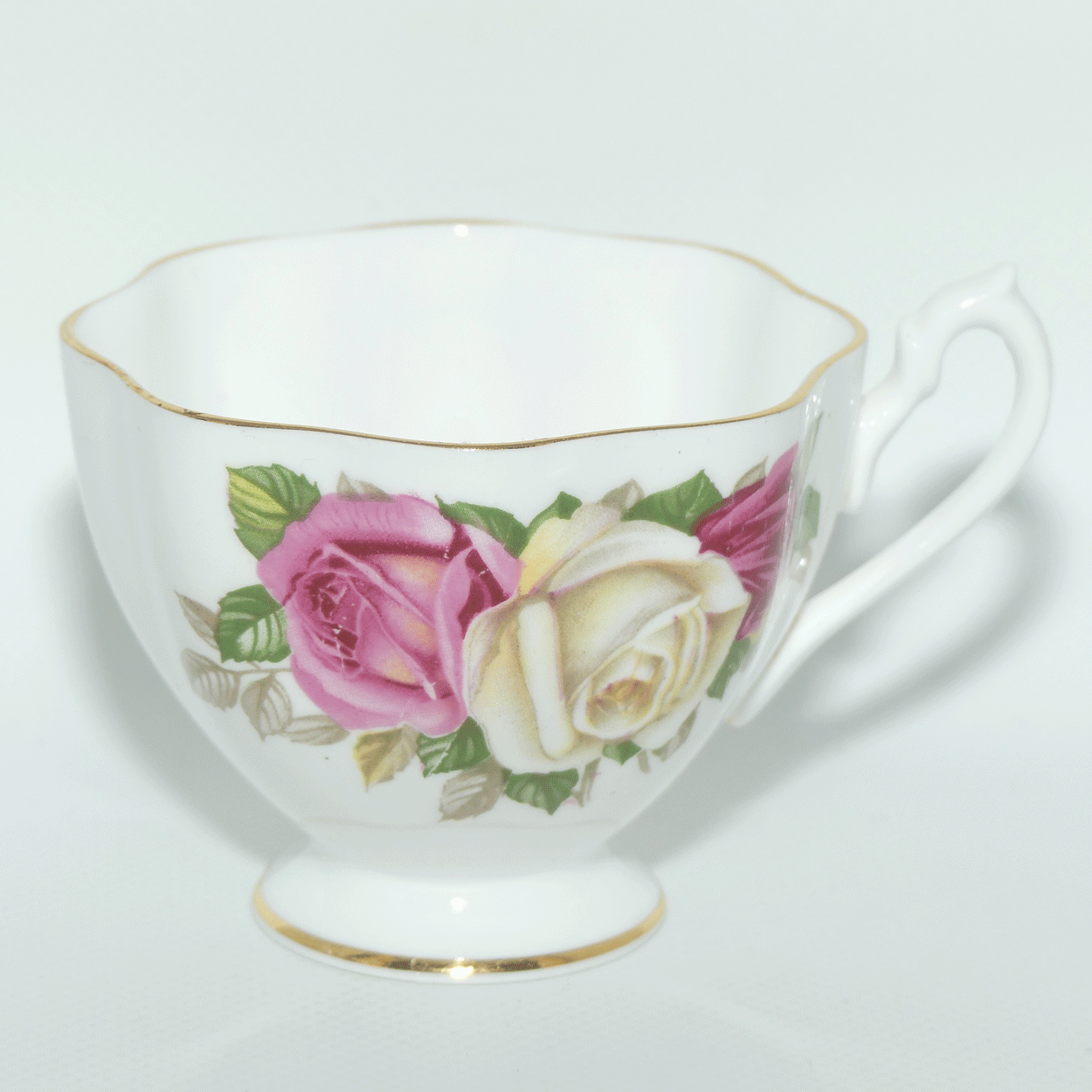 Queen Anne Bone China Roses pattern trio