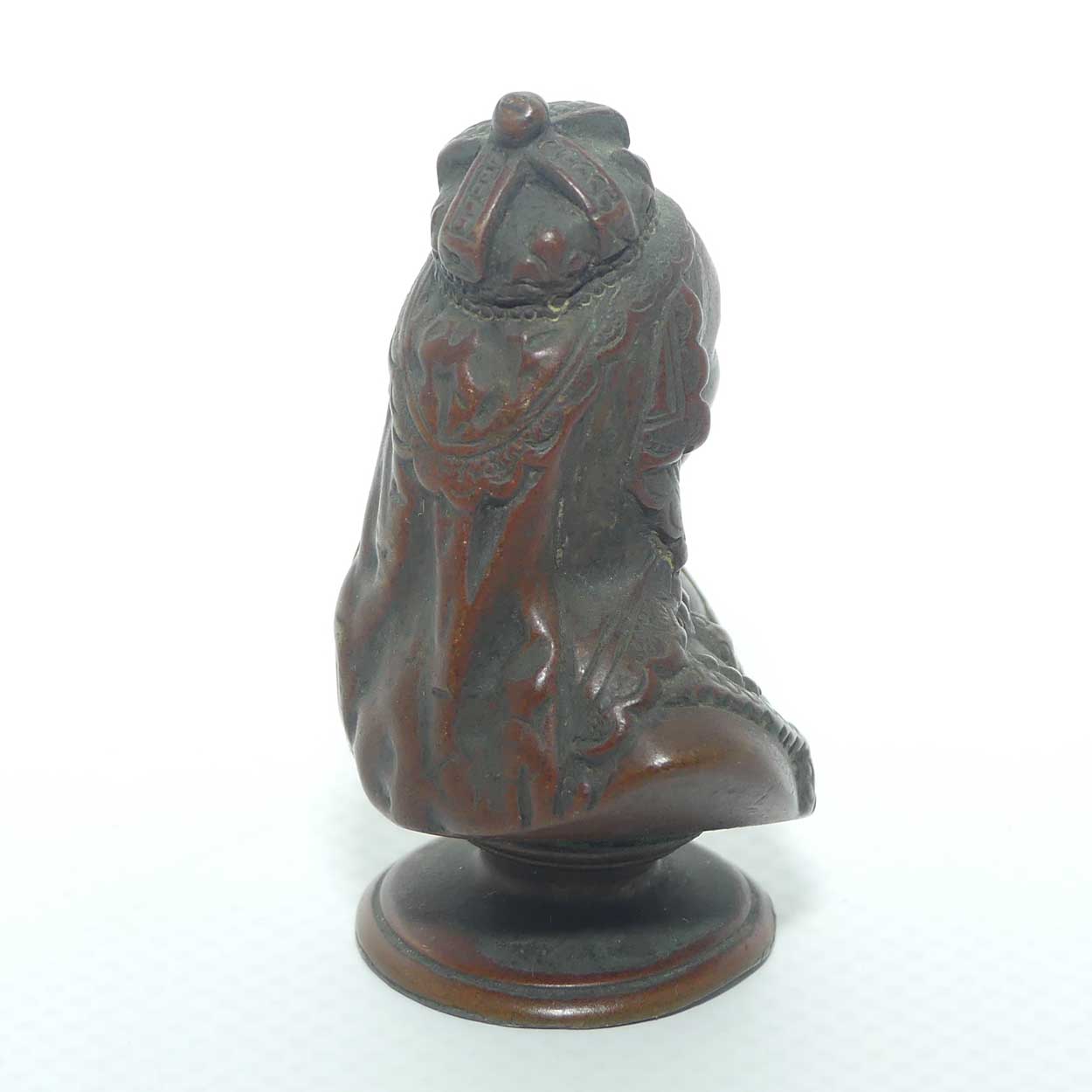 Antique Miniature Bronze Bust of Queen Victoria