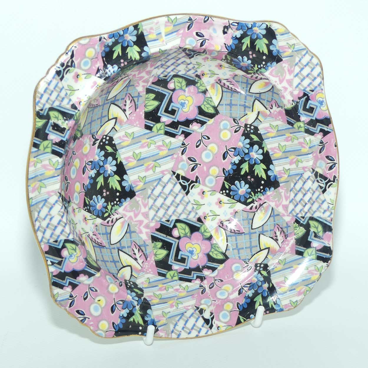 Royal Winton Grimwades Chintz Quilt pattern square bowl