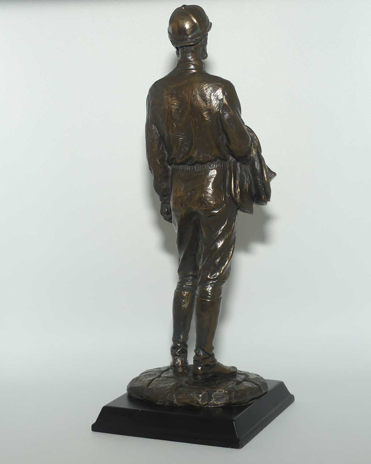 Decorator Cold Cast Bronze on wooden base | Race Day Jockey