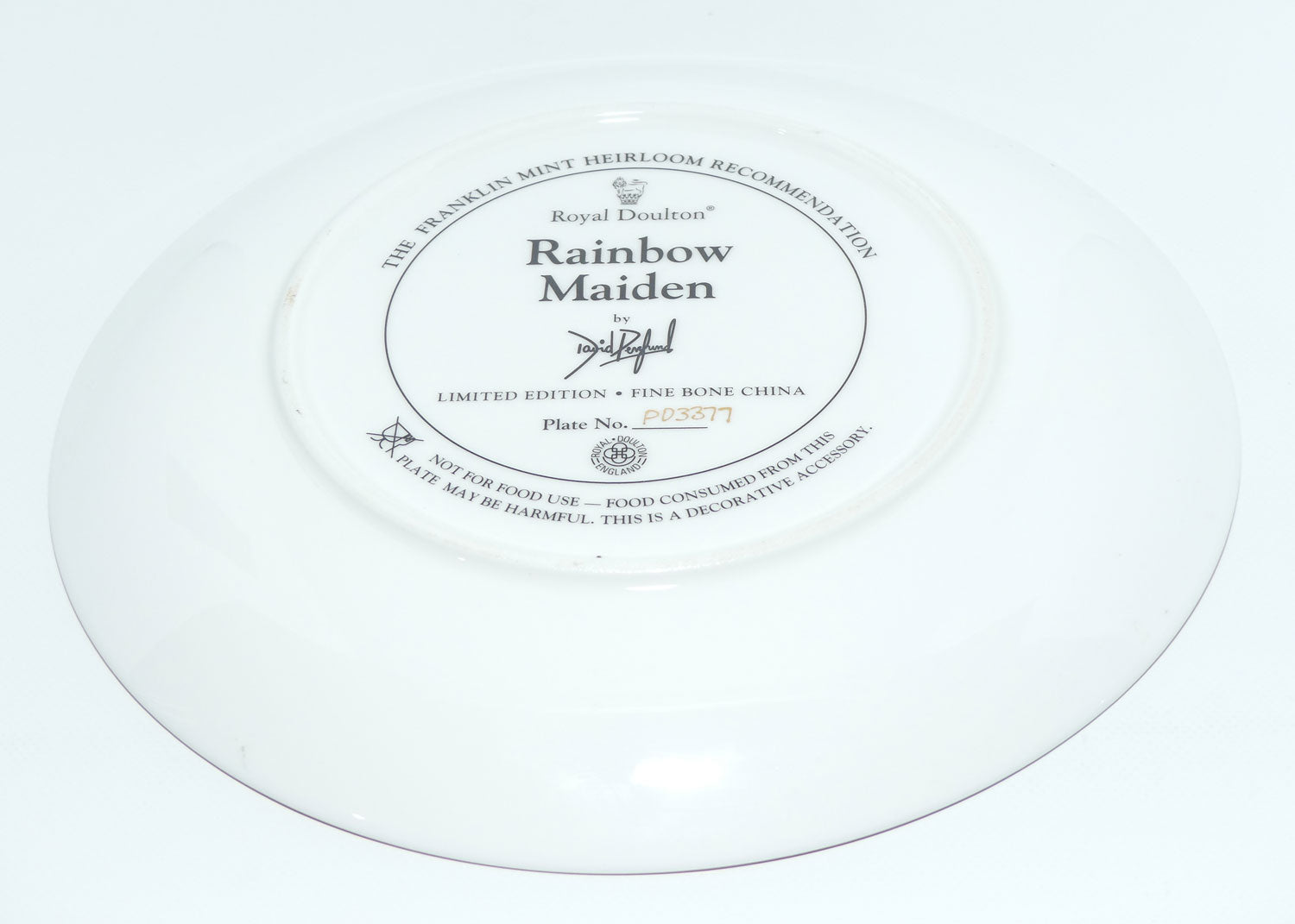 Royal Doulton Native American Indian plate by David Penfound | Rainbow Maiden