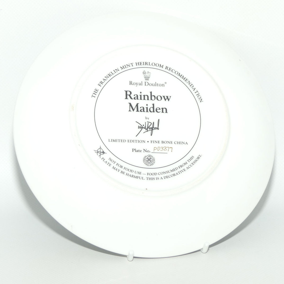 Royal Doulton Native American Indian plate by David Penfound | Rainbow Maiden