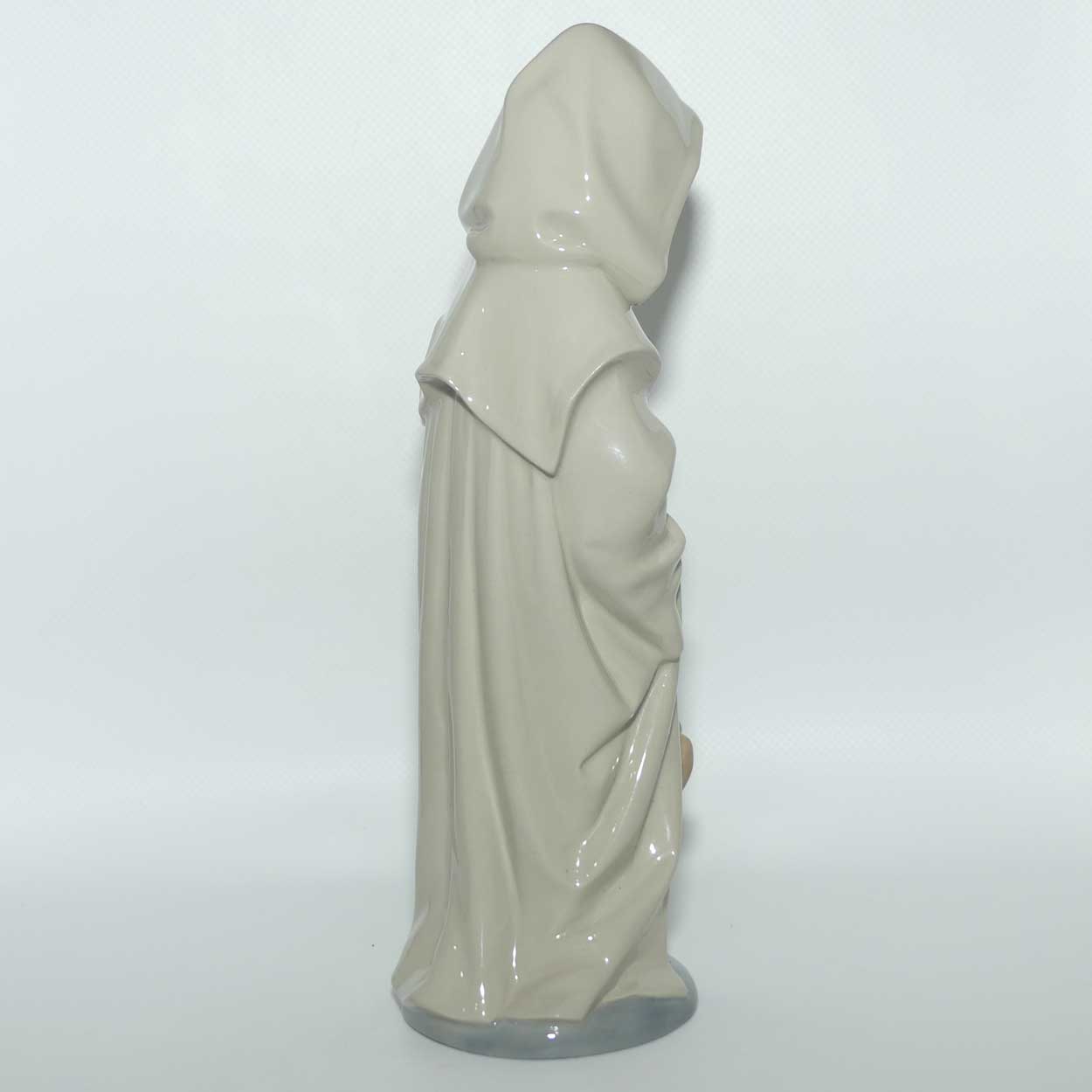 Nao figure Boy in Raincoat with Puppy Dog at Feet