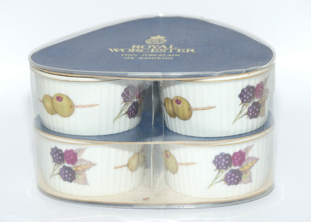 Royal Worcester set of 6 Fruit ramekins | Evesham pattern | original packaging