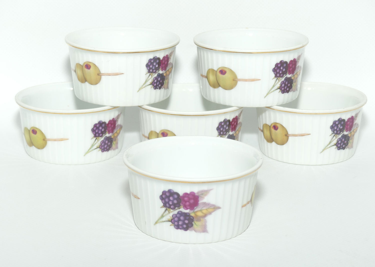 Royal Worcester set of 6 Fruit ramekins | Evesham pattern | original packaging