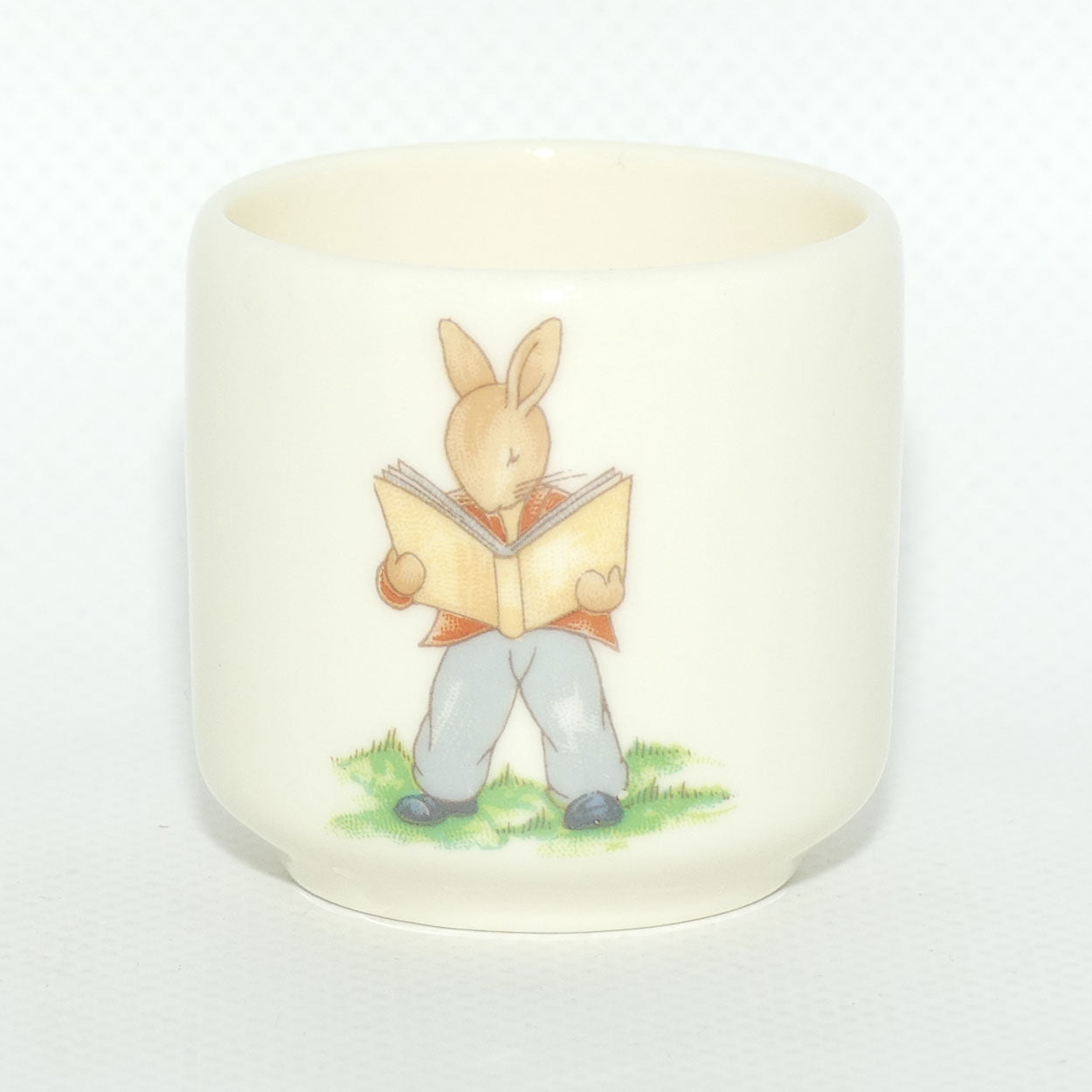 Royal Doulton Bunnykins egg cup | boxed | Reading | Playing with Doll and Pram