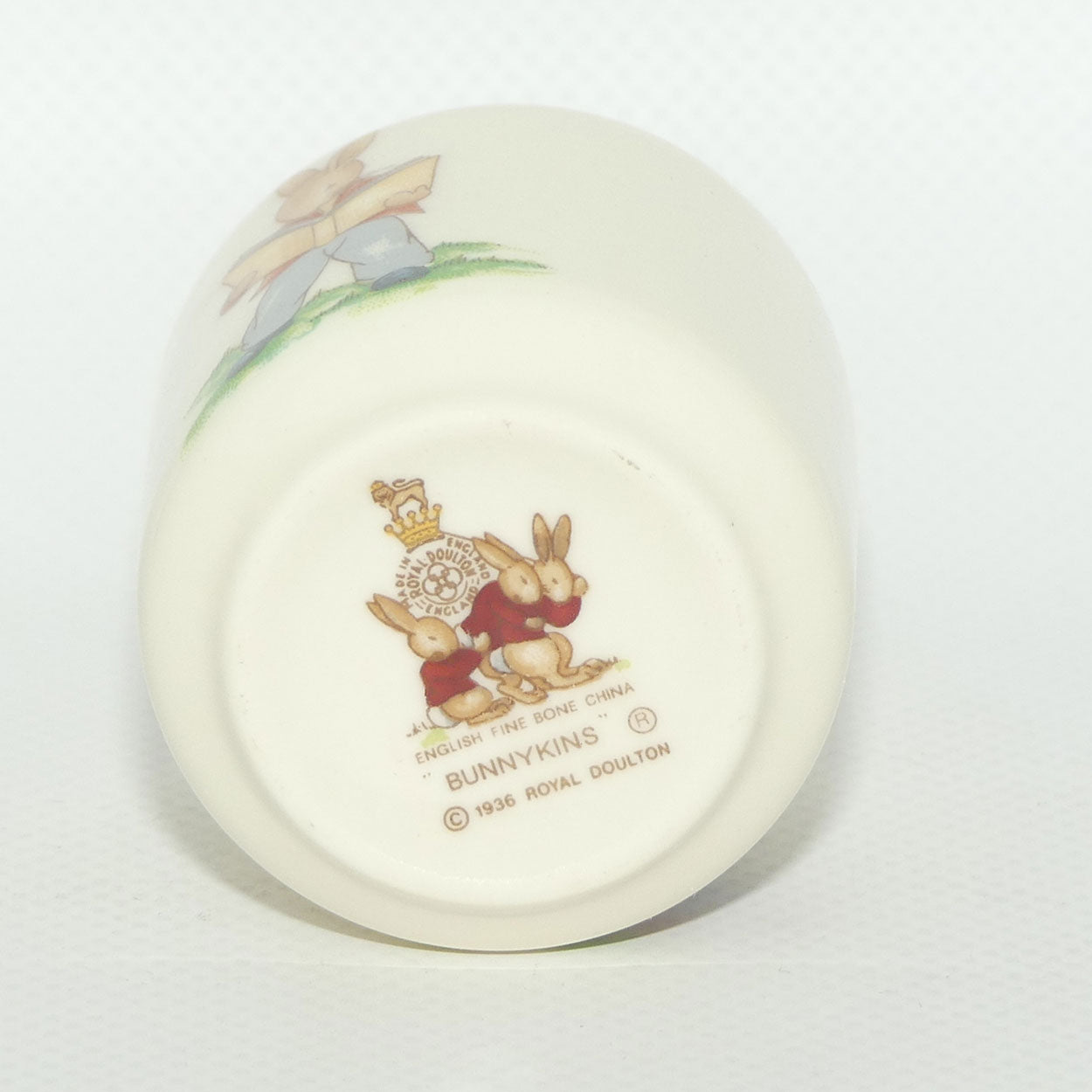 Royal Doulton Bunnykins egg cup | boxed | Reading | Playing with Doll and Pram